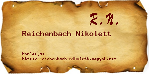 Reichenbach Nikolett névjegykártya