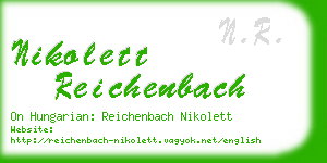 nikolett reichenbach business card